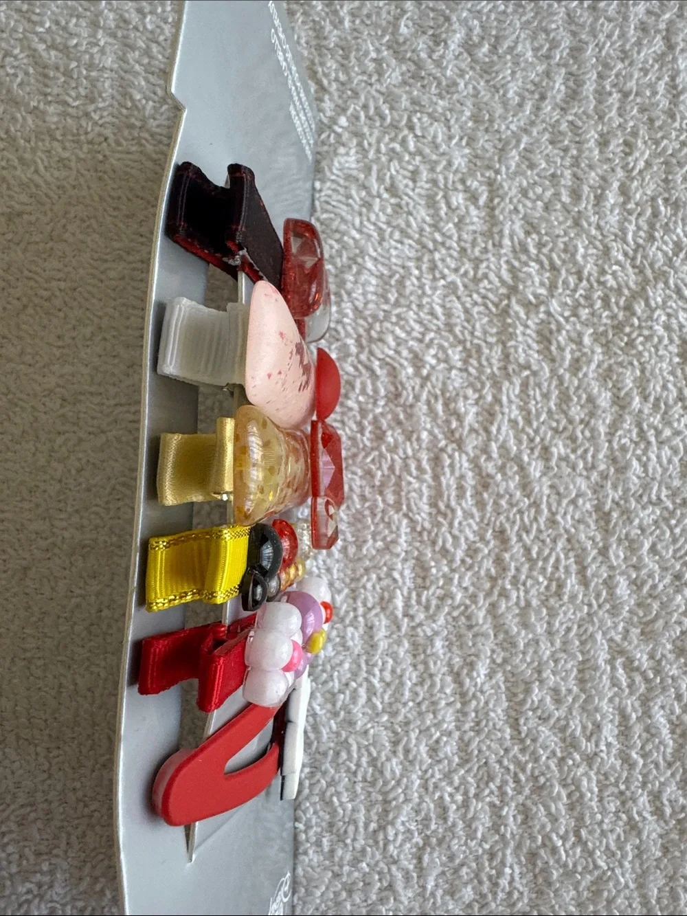 Disney Minnie Mouse Decorative Hair Clip Set - Red, Pink, Gold, Black, White